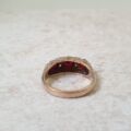 Three Stone Garnet Ring in 9ct Gold