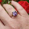 Amethyst Solitaire Ring in 9ct Gold