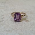 Amethyst Solitaire Ring in 9ct Gold