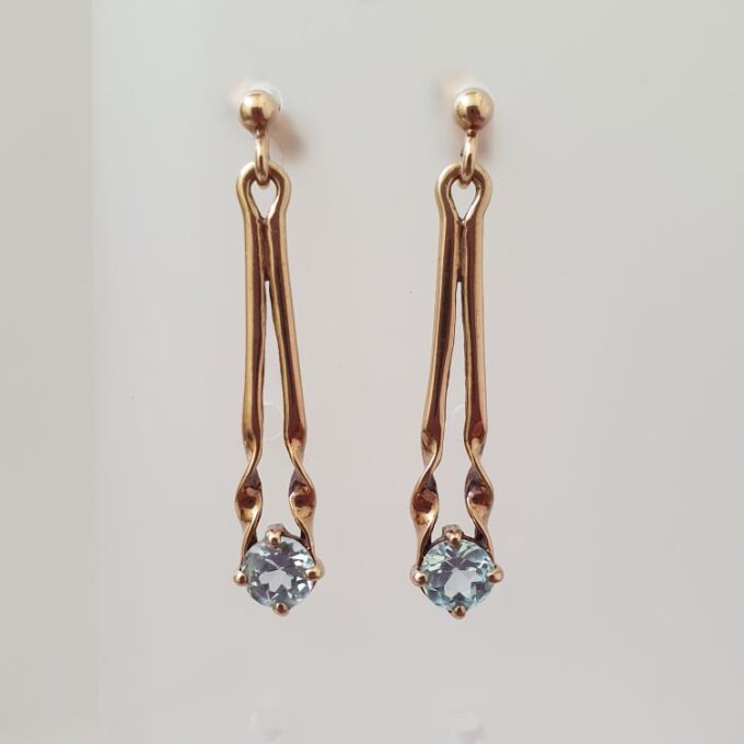 Topaz Drop Earrings in 9ct Gold