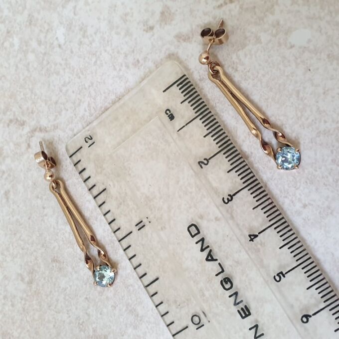 Topaz Drop Earrings in 9ct Gold