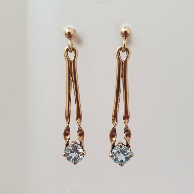 Topaz Drop Earrings in 9ct Gold