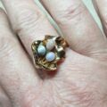 Unusual Flower Design Ring in 14ct Gold
