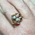 Unusual Flower Design Ring in 14ct Gold