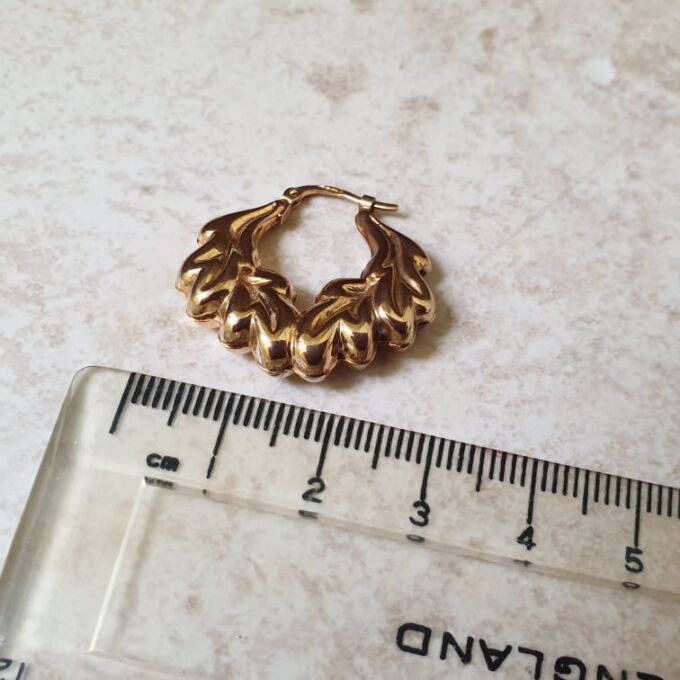 Italian Ornate Earrings in 9ct Gold