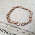 Ornate Heavyweight Bracelet in 9ct Rose Gold inc safety chain