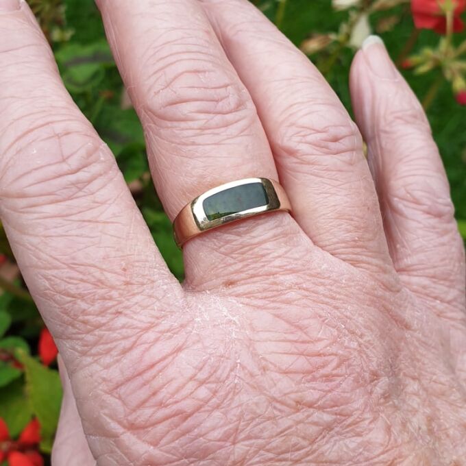 Bloodstone Signet Ring in 9ct Gold