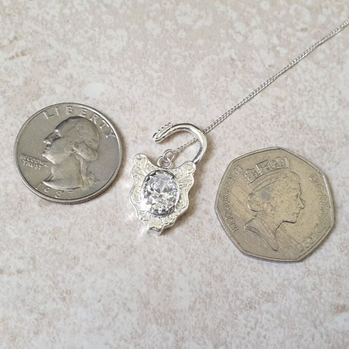 Ornate Padlock Bracelet in Sterling Silver