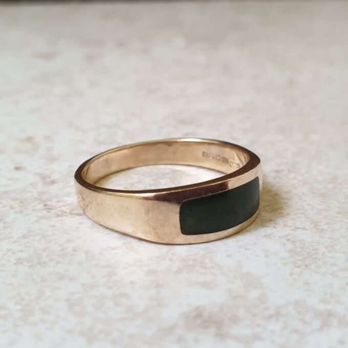 Bloodstone Signet Ring in 9ct Gold