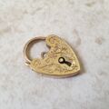 Reserved- Floral Patterned Padlock in 9ct Gold