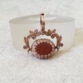 Three Stone Spinner Fob Pendant in 9ct Rose Gold