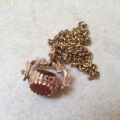Three Stone Spinner Fob Pendant in 9ct Rose Gold