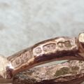 Three Stone Spinner Fob Pendant in 9ct Rose Gold