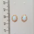 Ornate Opal Stud Earrings in 9ct Gold