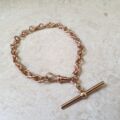 Fancy Bracelet with T Bar in 9ct Rose Gold