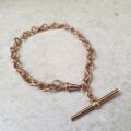 Fancy Bracelet with T Bar in 9ct Rose Gold
