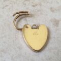 Geometric Patterned Heart Padlock in 9ct Gold