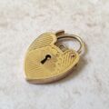 Geometric Patterned Heart Padlock in 9ct Gold