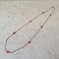 Dainty Coral Necklace in 9ct Gold