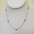 Dainty Coral Necklace in 9ct Gold