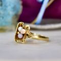 Unusual Flower Design Ring in 14ct Gold