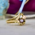 Unusual Flower Design Ring in 14ct Gold
