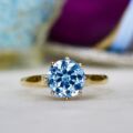 Synthetic Spinel Solitaire Ring in 9ct Gold