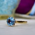 Synthetic Spinel Solitaire Ring in 9ct Gold
