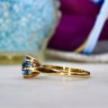 Synthetic Spinel Solitaire Ring in 9ct Gold
