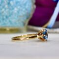 Synthetic Spinel Solitaire Ring in 9ct Gold