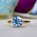 Synthetic Spinel Solitaire Ring in 9ct Gold