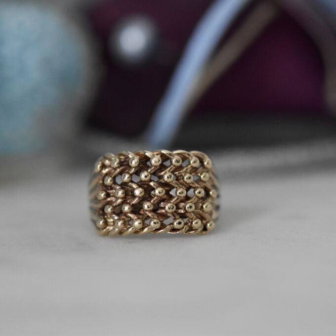 5 Row Keeper Ring in 9ct Gold