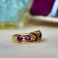 Amethyst & Diamond Ring in 9ct Gold
