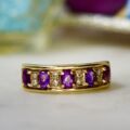 Amethyst & Diamond Ring in 9ct Gold