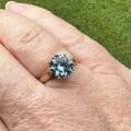 Synthetic Spinel Solitaire Ring in 9ct Gold