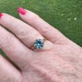 Synthetic Spinel Solitaire Ring in 9ct Gold