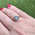 Synthetic Spinel Solitaire Ring in 9ct Gold