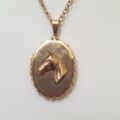 Horse Locket in 9ct Gold