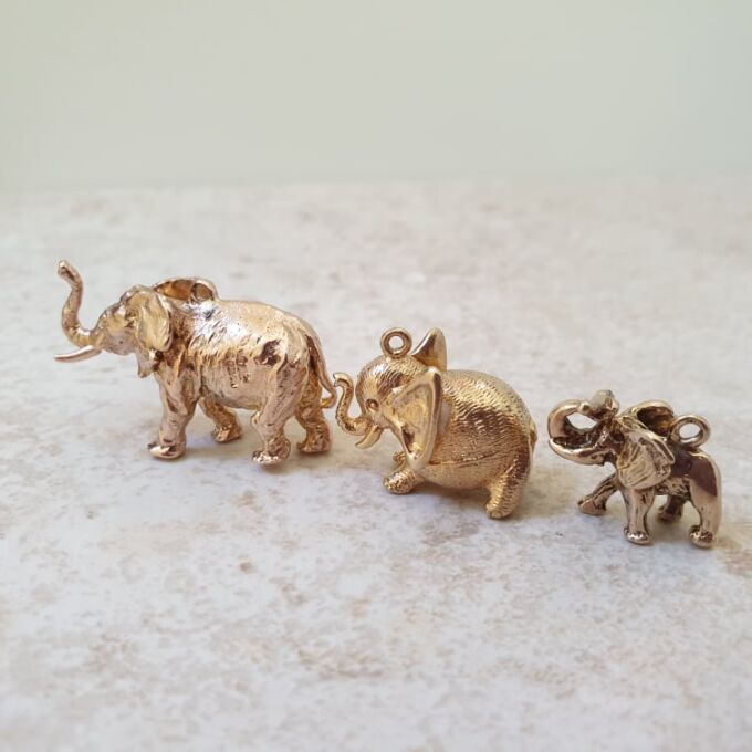 Elephant Pendant in 9ct Gold