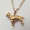 Heavy Terrier Dog Pendant in 9ct Gold