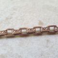 Reserved – Ornate Patterned Link Bracelet in 9ct Rose Gold