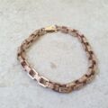 Reserved – Ornate Patterned Link Bracelet in 9ct Rose Gold