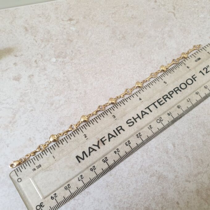 Key and Heart Bracelet in 9ct Gold