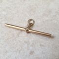 Plain Fixed Albert or T Bar Pendant in 9ct Gold