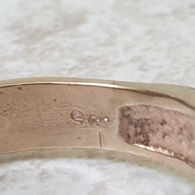 Diamond Set Buckle Ring in 9ct Gold