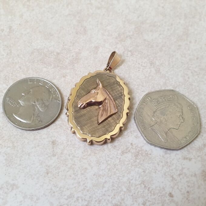 Horse Locket in 9ct Gold