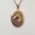 Horse Locket in 9ct Gold
