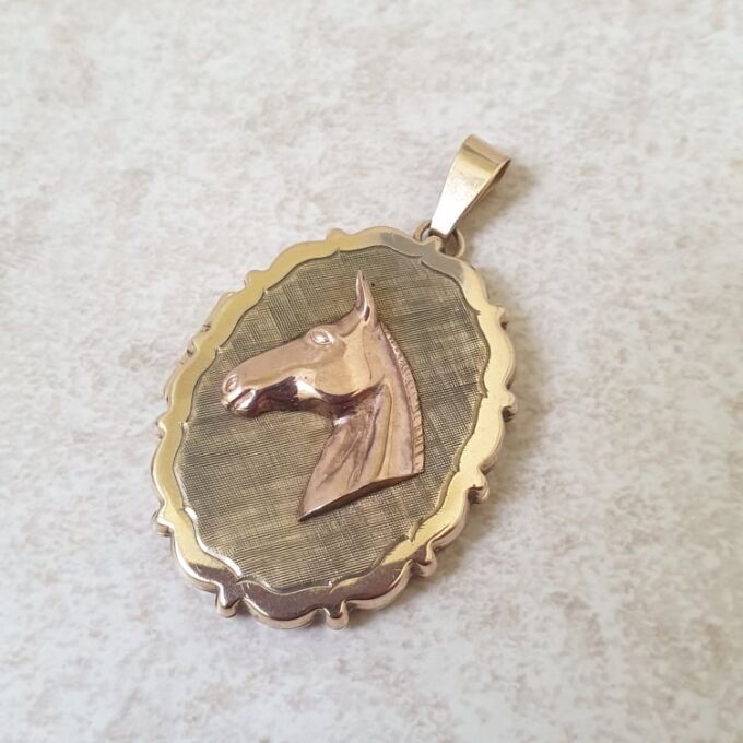 Horse Locket in 9ct Gold
