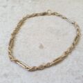 Reserved – Ornate Paper Clip Link Bracelet in 9ct Gold