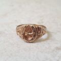 Horse Shoe Signet Ring in 9ct Gold